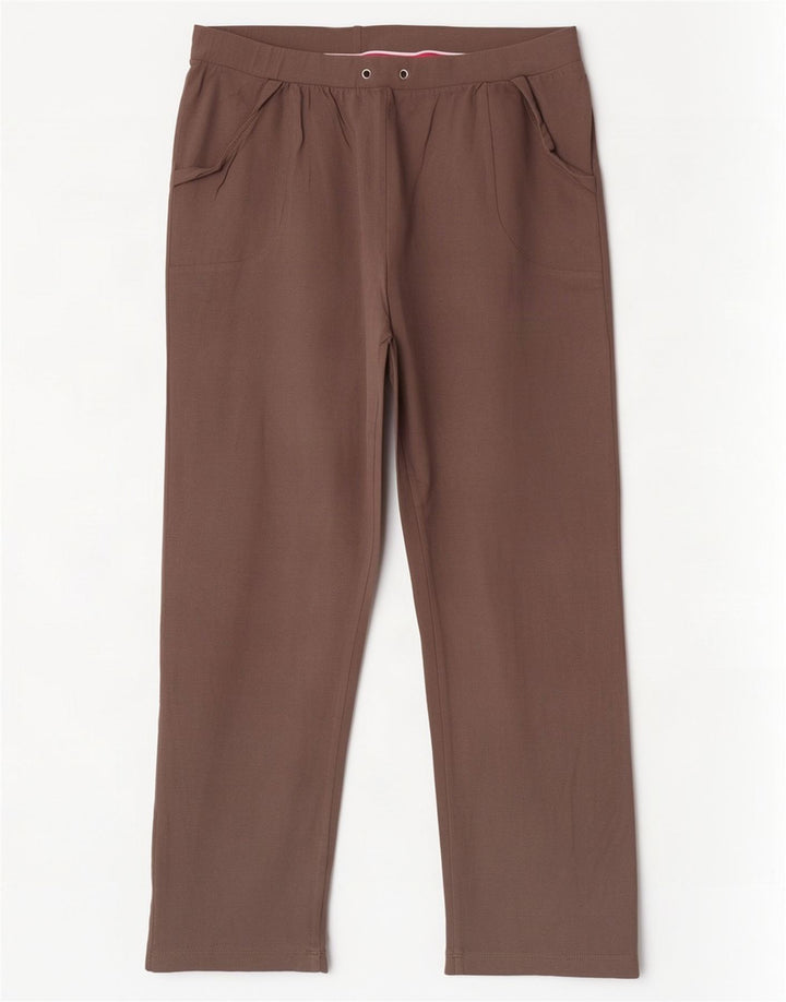 Ellesse Womens Tracksuit Trousers UK 12 Medium Brown Cotton
