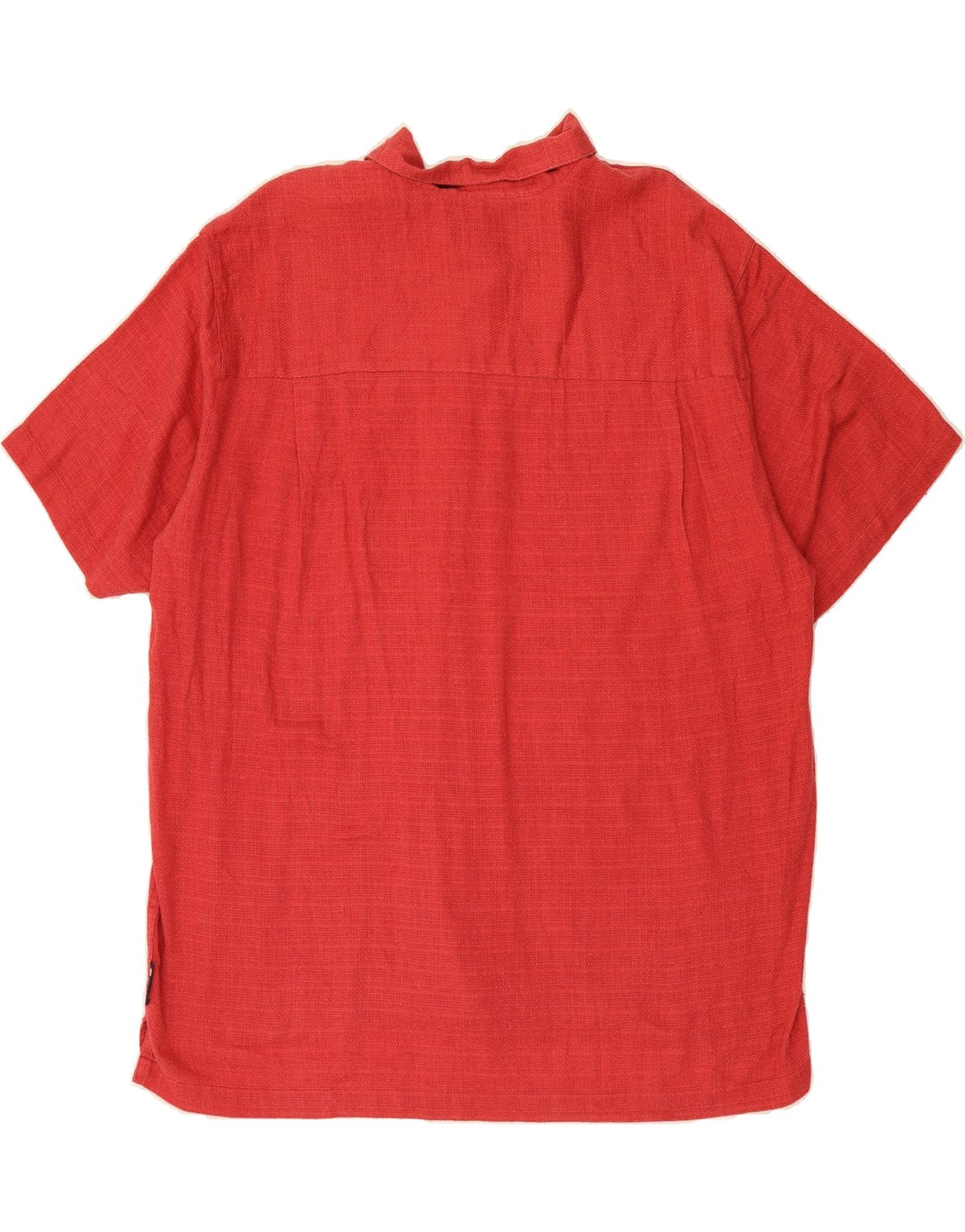 CHAPS Mens Short Sleeve Shirt XL Red Striped Cotton Vintage Chaps and Second-Hand Chaps from Messina Hembry 