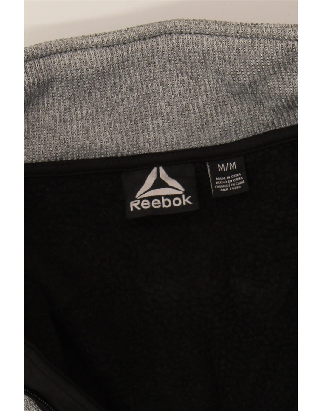 REEBOK Mens Tracksuit Top Jacket Medium Grey Colourblock Polyester Vintage Reebok and Second-Hand Reebok from Messina Hembry 