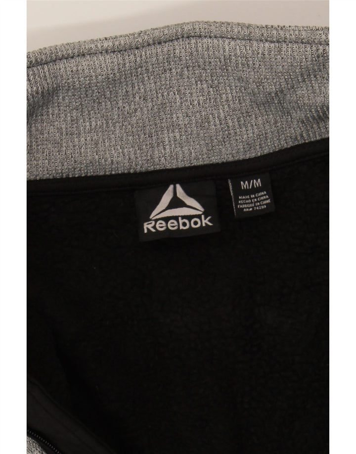 REEBOK Mens Tracksuit Top Jacket Medium Grey Colourblock Polyester Vintage Reebok and Second-Hand Reebok from Messina Hembry 