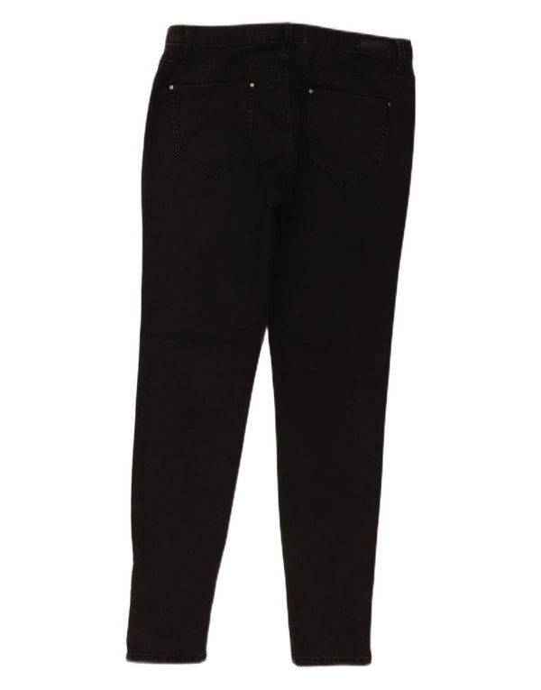 Zara Damen Skinny Jeans EU 40 Medium W30 L28 Schwarze Baumwolle