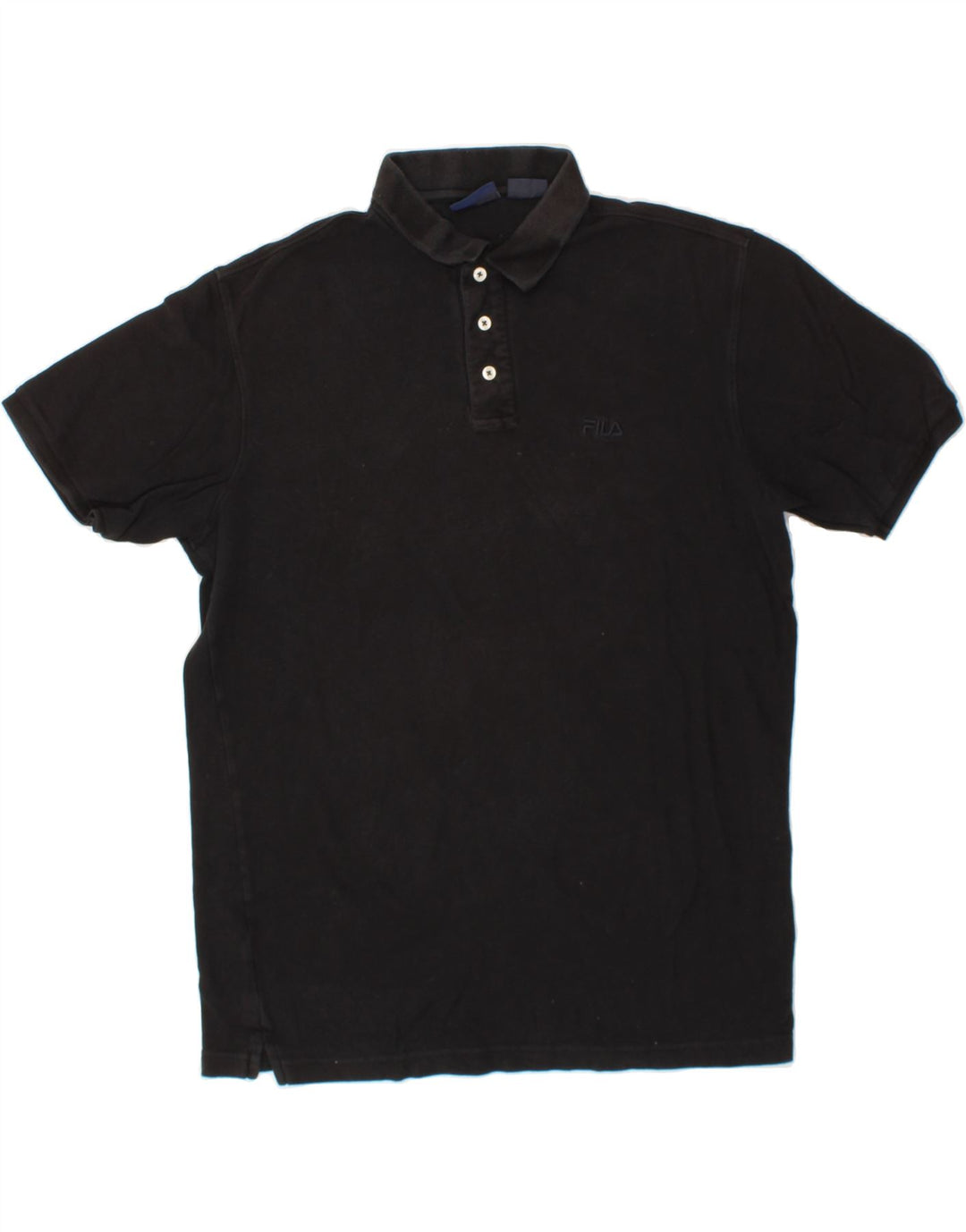 FILA Mens Polo Shirt Large Black Cotton Vintage Fila and Second-Hand Fila from Messina Hembry 