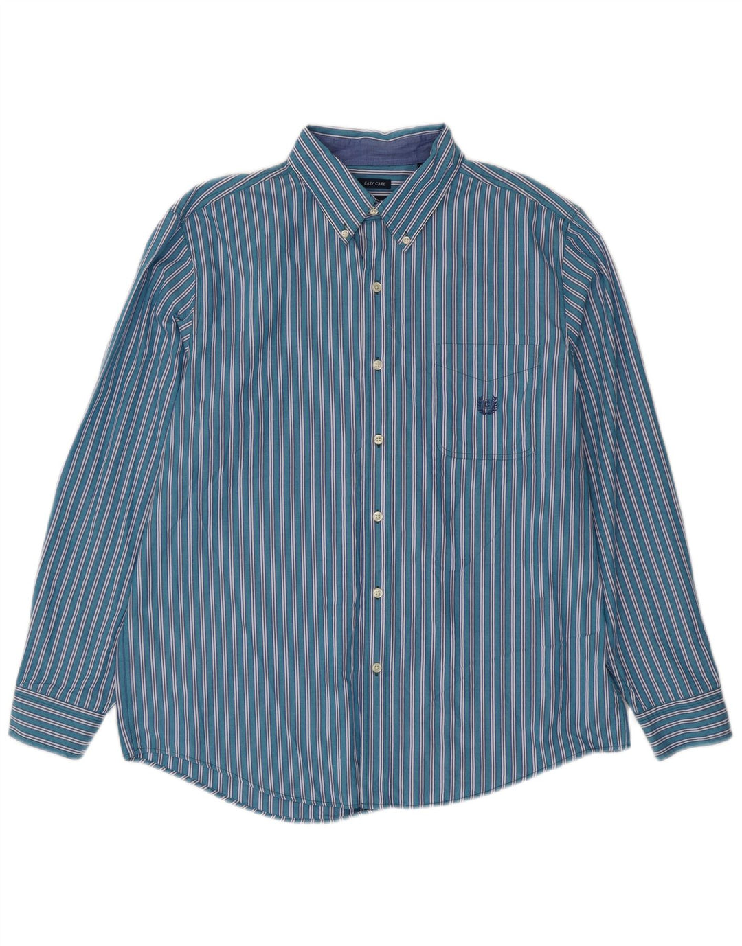 Camicia Uomo Chaps Large in cotone a righe blu