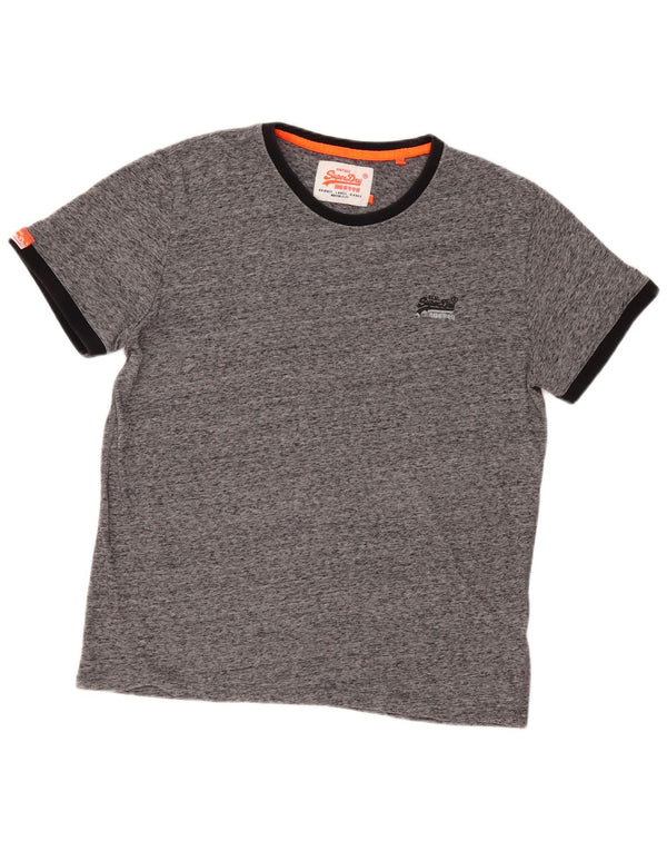 Superdry Herre T-shirt Top 2XL Grå Flecked Bomuld