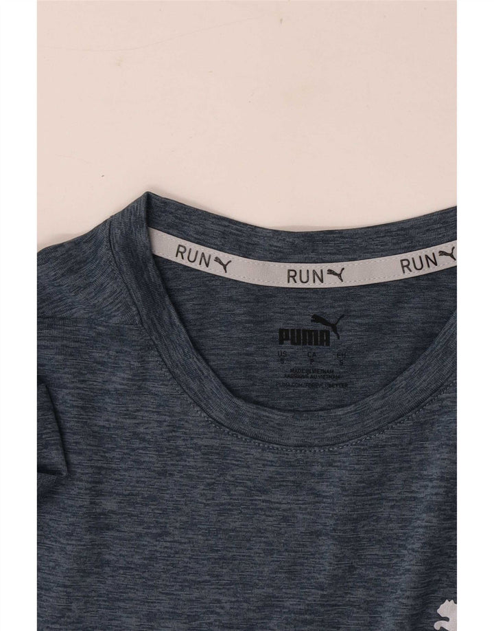 Puma T-Shirt Homme Petit Bleu Marine Moucheté