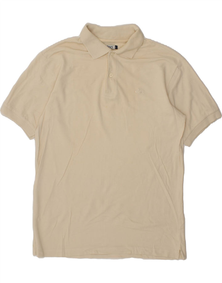 ASICS Mens Polo Shirt Large Yellow Cotton Vintage Asics and Second-Hand Asics from Messina Hembry 