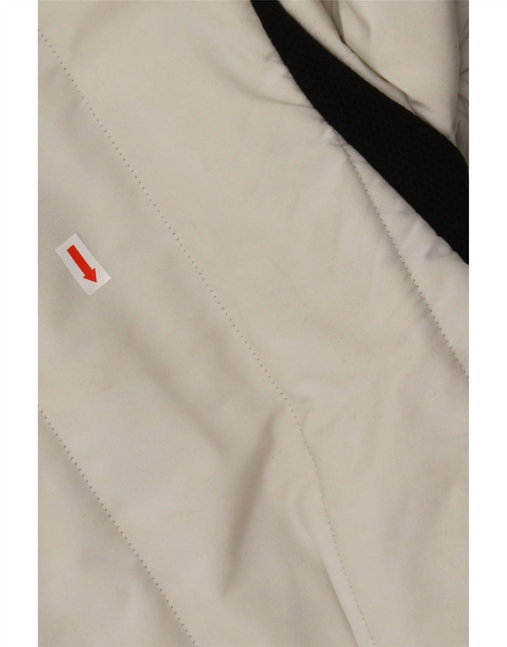 REFRIGIWEAR Womens Hooded Bomber Jacket UK 14 Medium White Polyamide