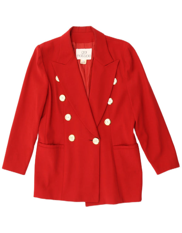 Gai Mattiolo Jachetă Blazer Femei 1 Buton IT 48 XL Lână Roșie