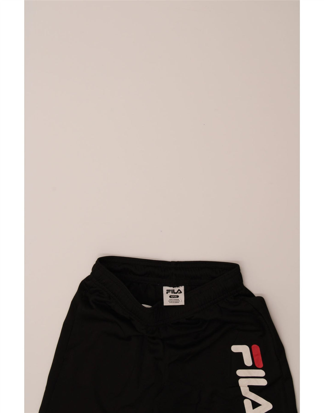 FILA Boys Graphic Sport Shorts 5-6 Years Small Black Polyester Vintage Fila and Second-Hand Fila from Messina Hembry 