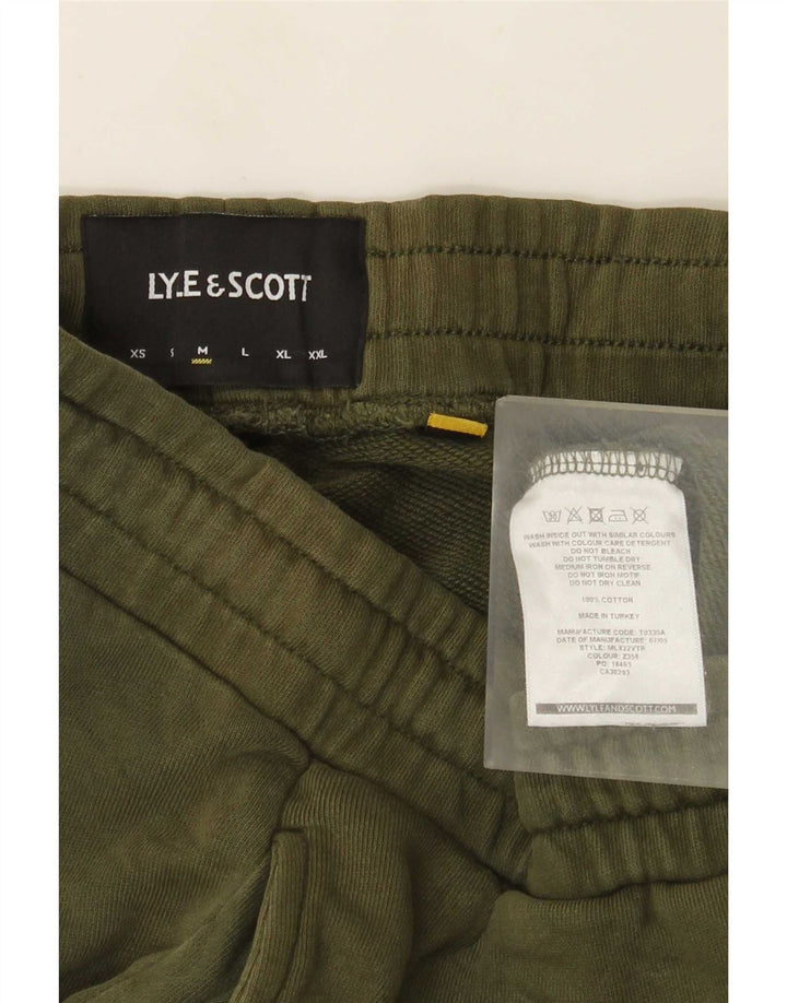 Lyle & Scott Mens Tracksuit Trousers Joggers Medium Green Cotton
