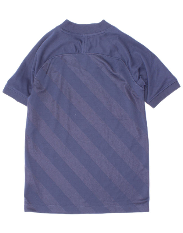 T-shirt da ragazzo Nike Dri Fit Top 6-7 anni XS poliestere a righe blu navy