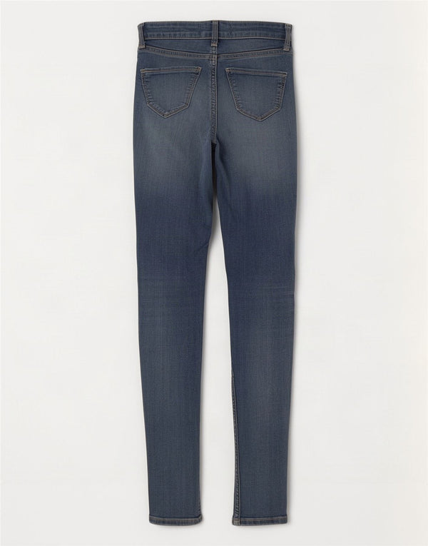Hollister Jean skinny taille haute effet vieilli pour femme US 0 XS W24 L25 Bleu