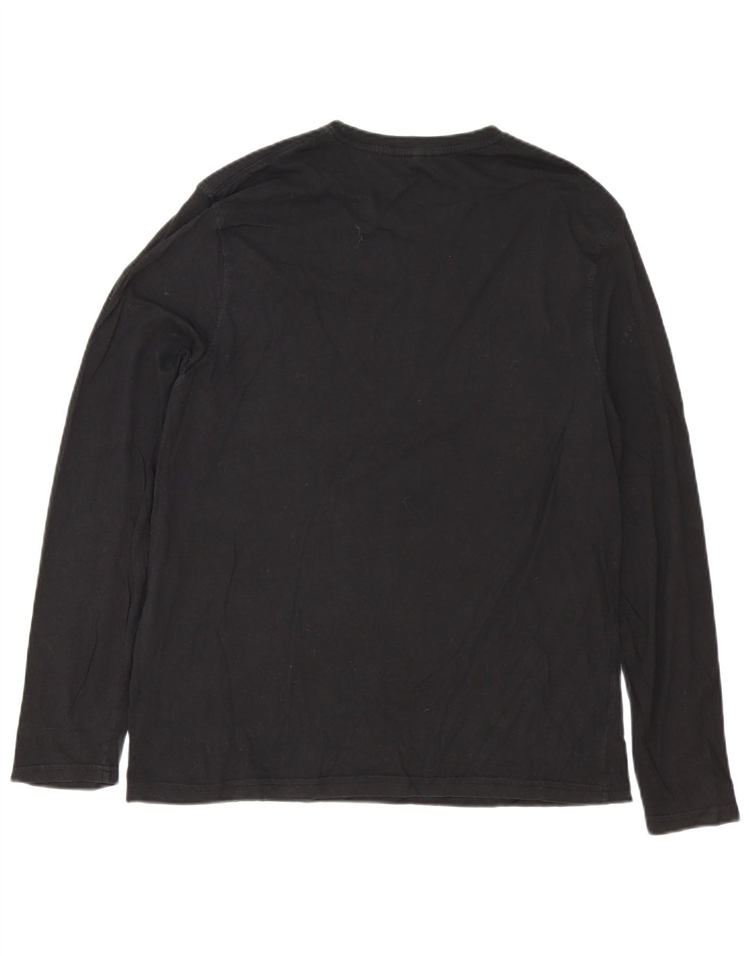 Mountain Warehouse Mens Top Manga Longa Grande Algodão Preto