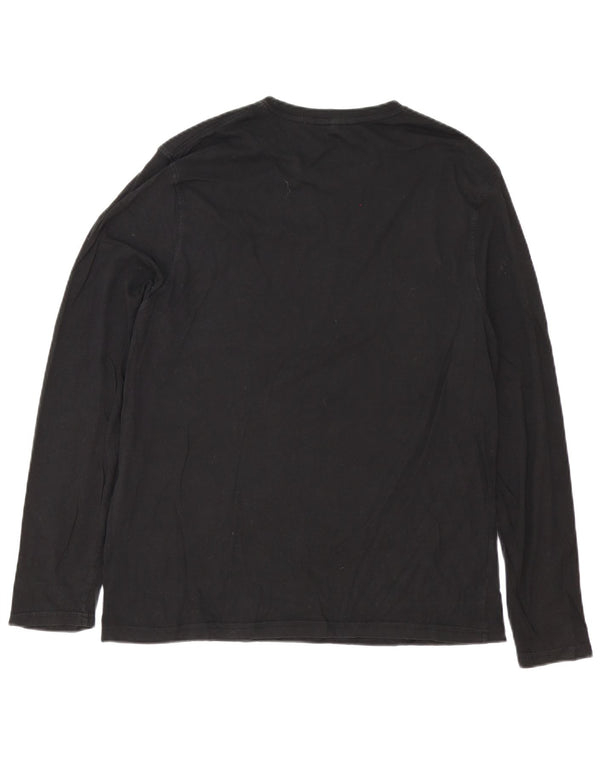 Mountain Warehouse Haut à manches longues pour homme en coton noir Taille L