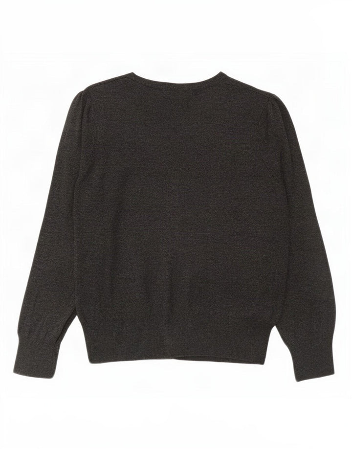 Marks & Spencer Damen Strickjacke Pullover UK 12 Mittelgraue Viskose