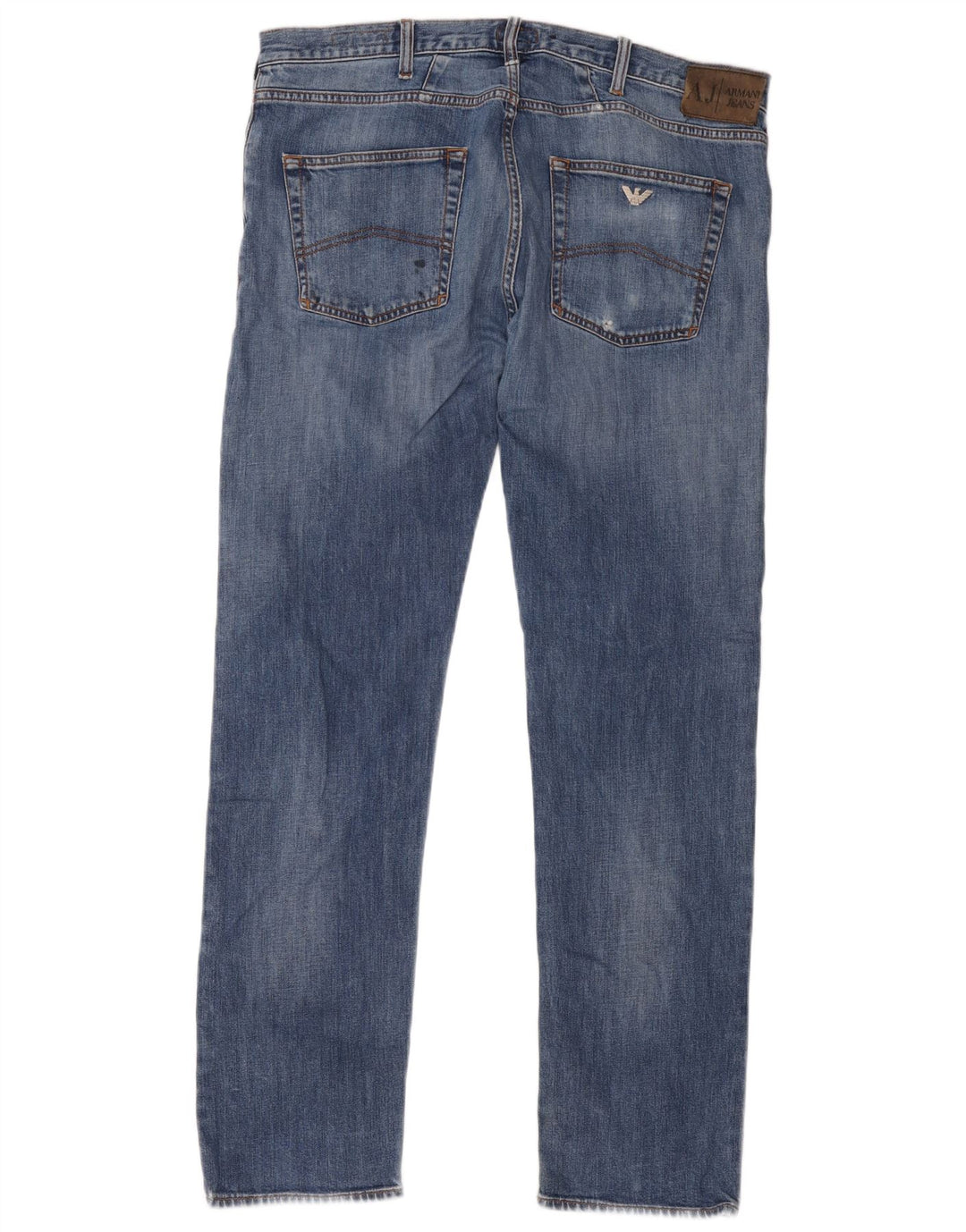 Armani Mens J45 Regular Straight Jeans W38 L34 Blue Cotton