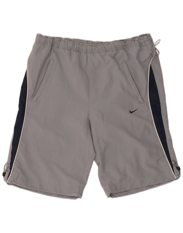Męskie spodenki sportowe Nike UK 31/33, poliester w kolorze średnioszarym