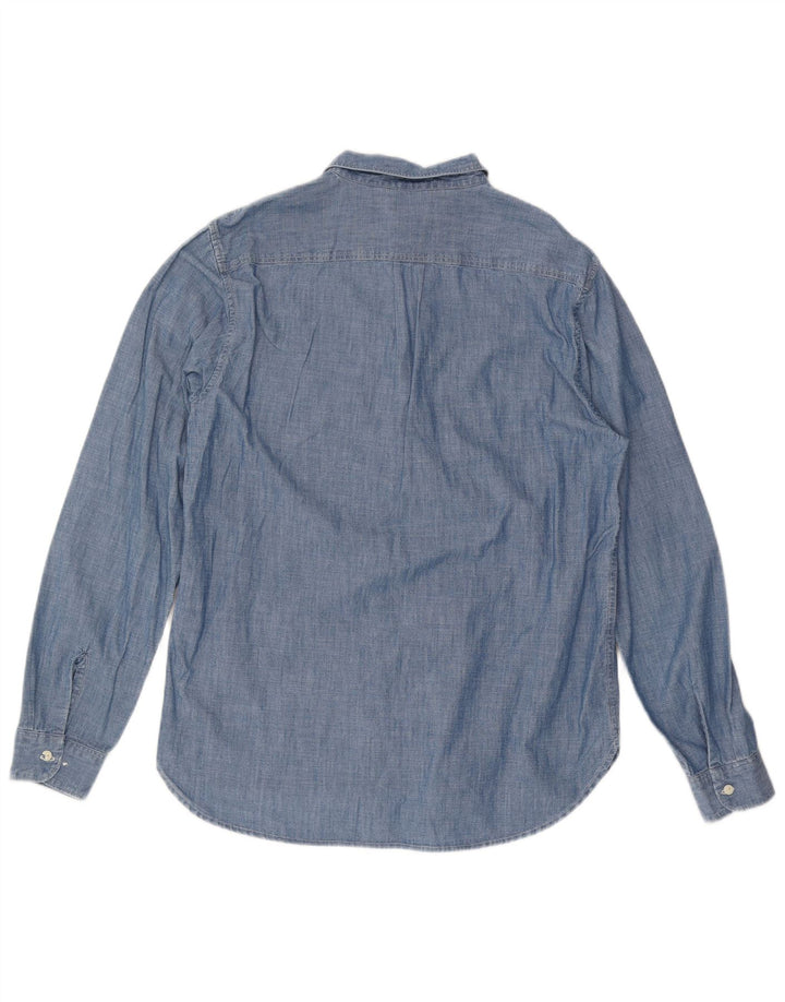 Lee Mens Indigo Regular Fit Pullover Shirt Medium Blue