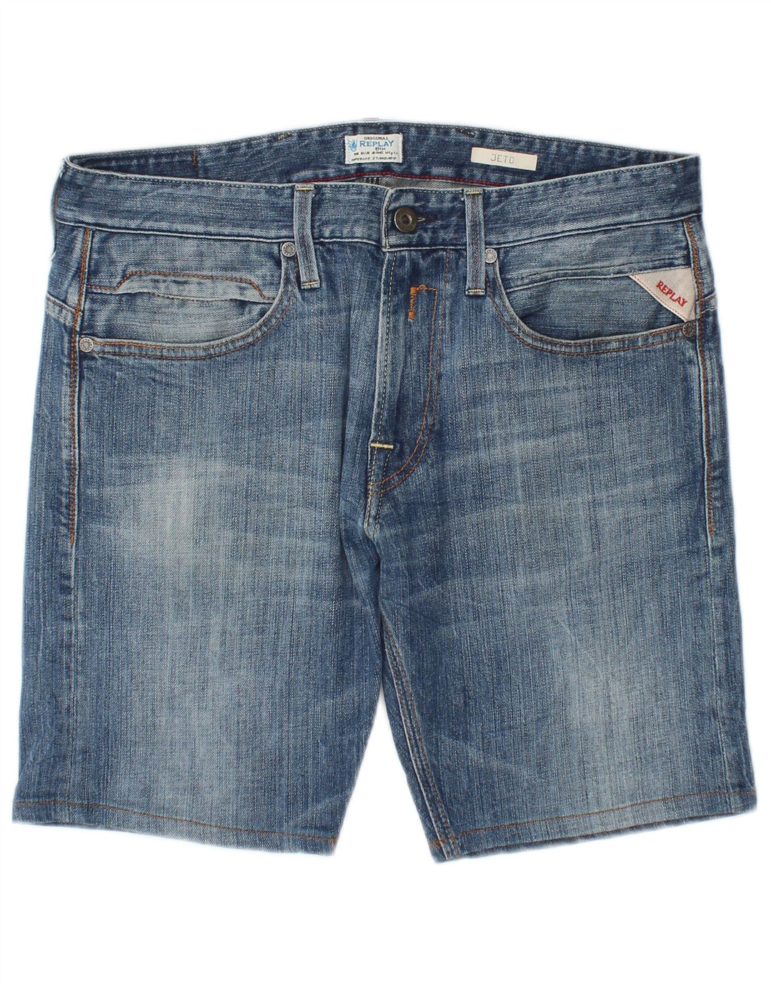 Replay Mens Jeto Denim Shorts W32 Large Blue