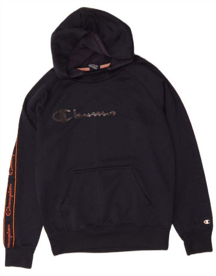 Maglione con cappuccio grafico da uomo CHAMPION, poliestere medio blu navy