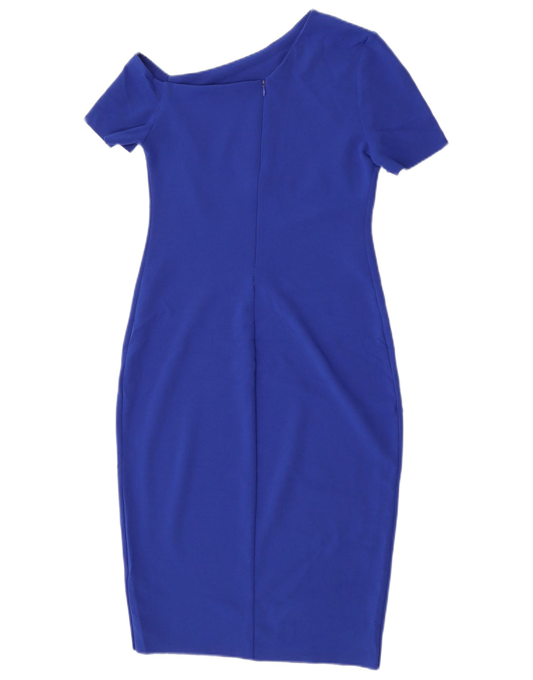Zara Womens One Shoulder Bodycon Dress UK 8 Small Blue Polyester