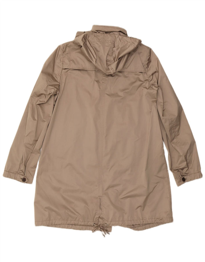 Geox Respira Womens Hooded Parka Jacket UK 10 Small  Beige Polyester