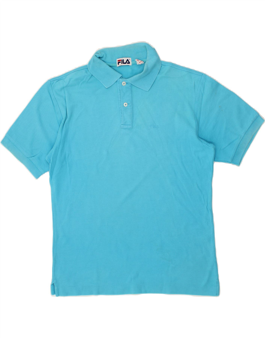 FILA Mens Polo Shirt IT 46 Small Blue Cotton Vintage Fila and Second-Hand Fila from Messina Hembry 