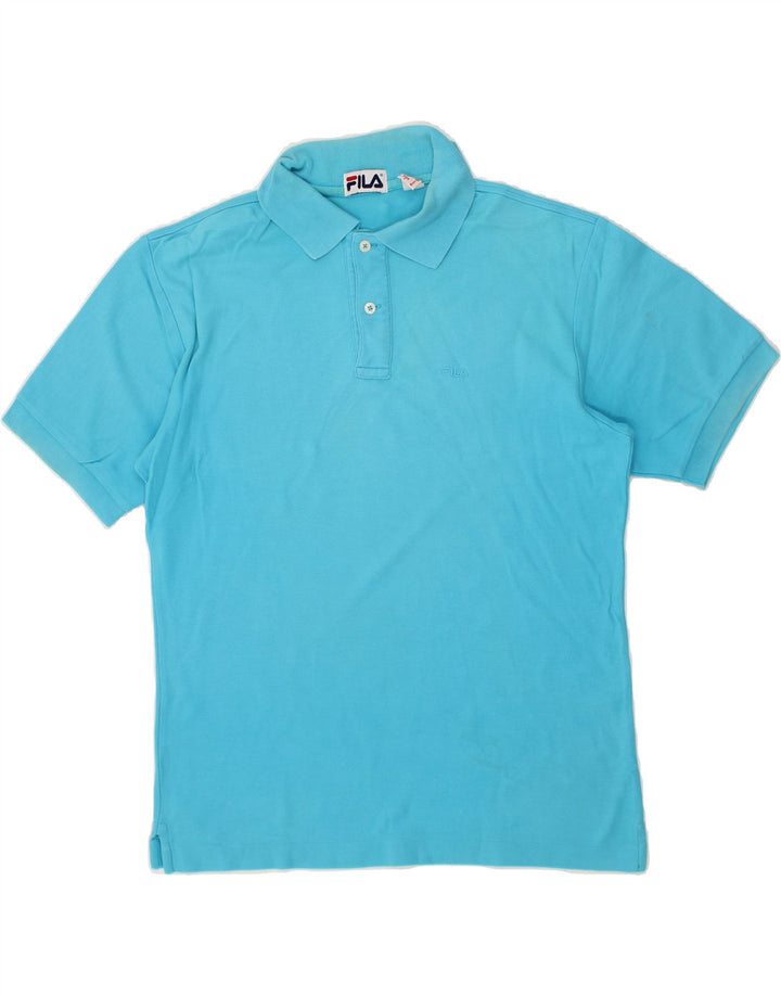 FILA Mens Polo Shirt IT 46 Small Blue Cotton Vintage Fila and Second-Hand Fila from Messina Hembry 