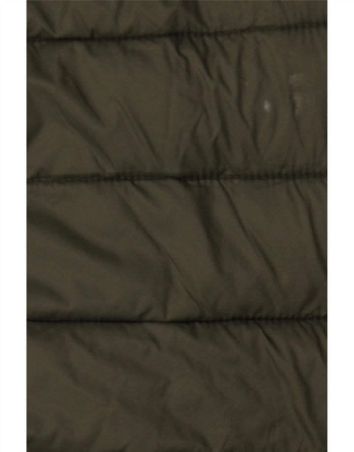 JACK & JONES Mens Padded Jacket UK 38 Medium Khaki Nylon Vintage Jack & Jones and Second-Hand Jack & Jones from Messina Hembry 