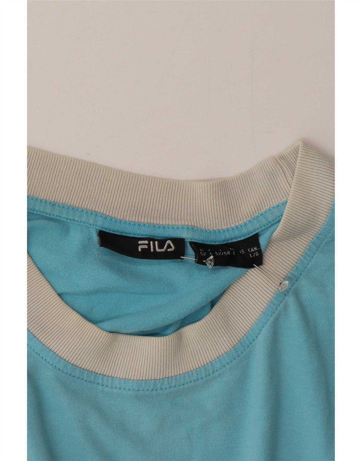 Fila Herren T-Shirt Top Large Blau Colourblock
