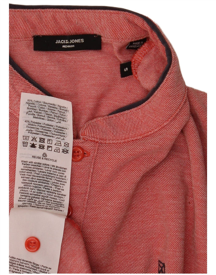 Jack & Jones Mens Polo Shirt Small Red Cotton