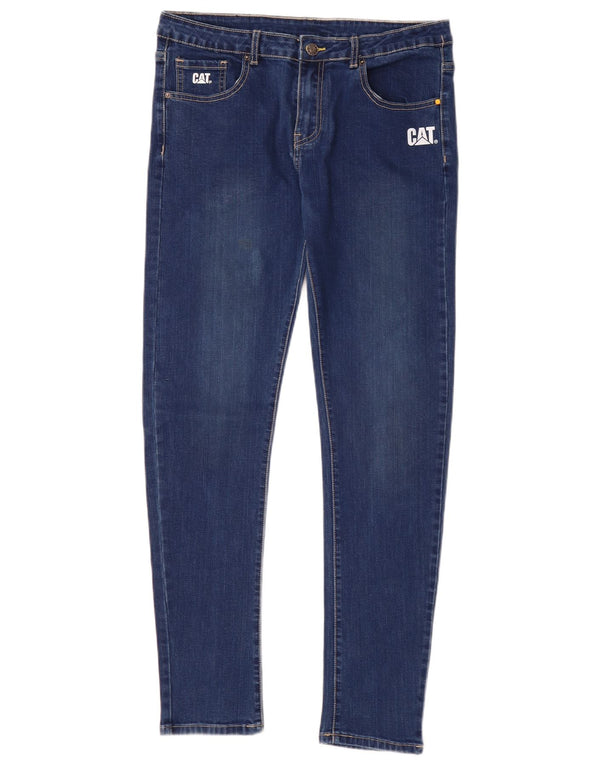 Jeans skinny CAT per ragazze a vita bassa 15-16 anni W32 L30 cotone blu