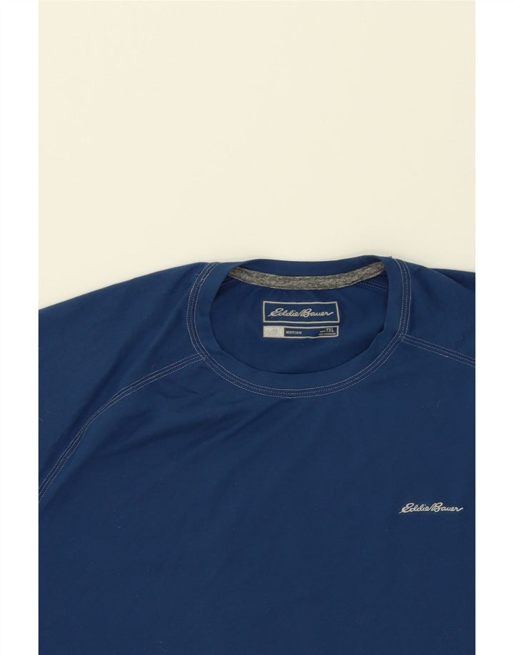EDDIE BAUER Mens T-Shirt Top XL Blue Polyester Vintage Eddie Bauer and Second-Hand Eddie Bauer from Messina Hembry 