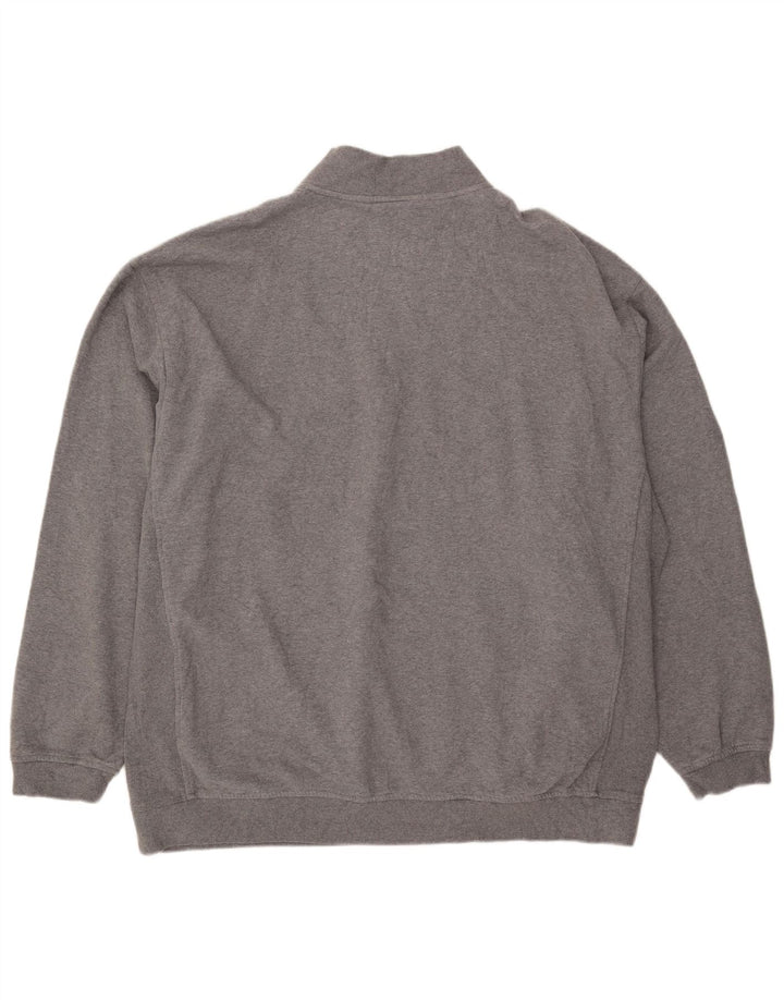 Nike Sweatshirt med lynlås til mænd 3XL grå bomuld
