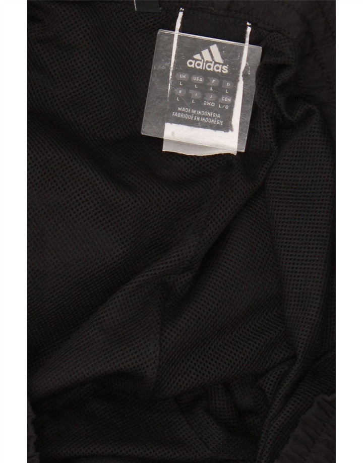 Adidas Mens Tracksuit Trousers Large Black Polyester