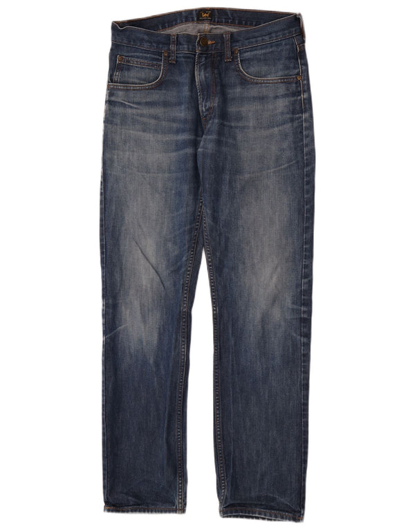 Lee Mens Blake Straight Jeans W31 L32 Blue Cotton