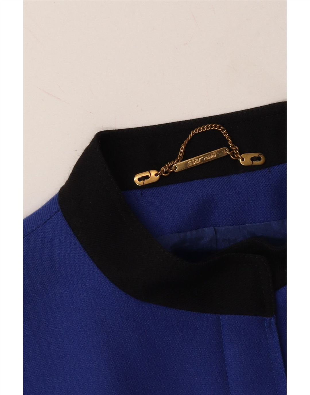 VINTAGE Womens Blazer Jacket UK 14 Medium Blue Viscose Vintage Vintage and Second-Hand Vintage from Messina Hembry 