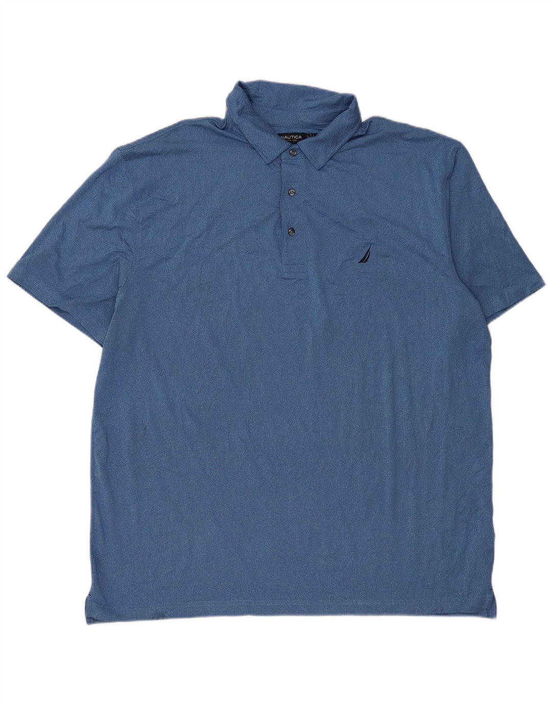 Nautica Mens Polo Shirt 2XL Blue Polyester