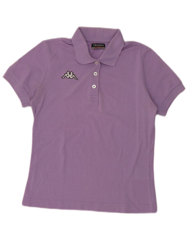 Kappa Damen Poloshirt UK 12 Medium Lila Baumwolle