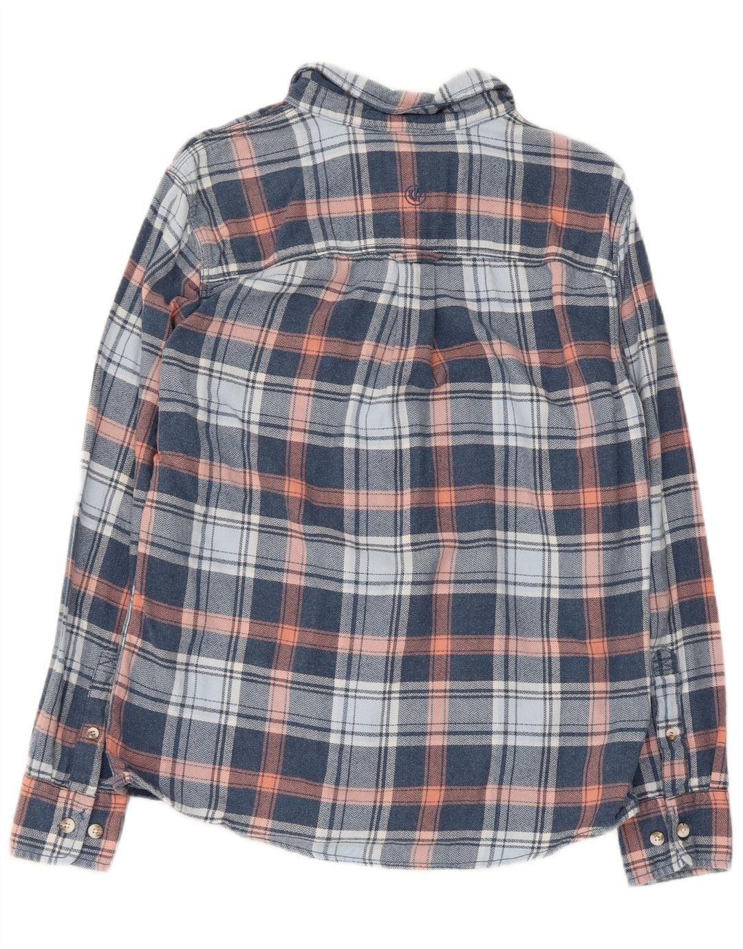 Fat Face Mens Flannel Shirt Small Blue Check Cotton