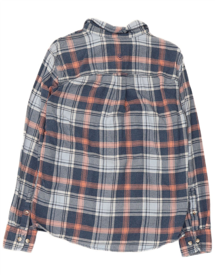 Fat Face Mens Flannel Shirt Small Blue Check Cotton