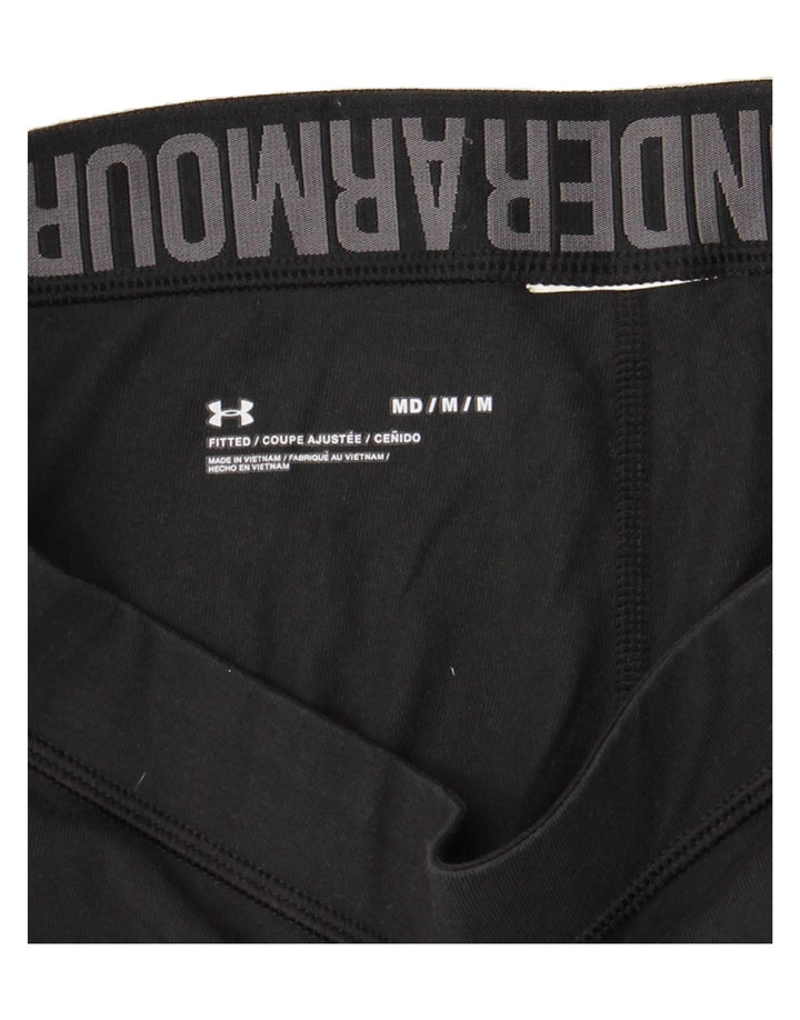 UNDER ARMOUR Womens Graphic Capri Leggings UK 12 Medium  Black Vintage Under Armour and Second-Hand Under Armour from Messina Hembry 