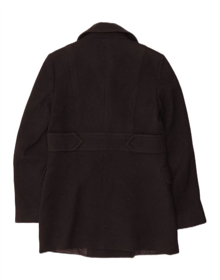 Dwurzędowy płaszcz damski Massimo Dutti EU 38, mała, czarna wełna