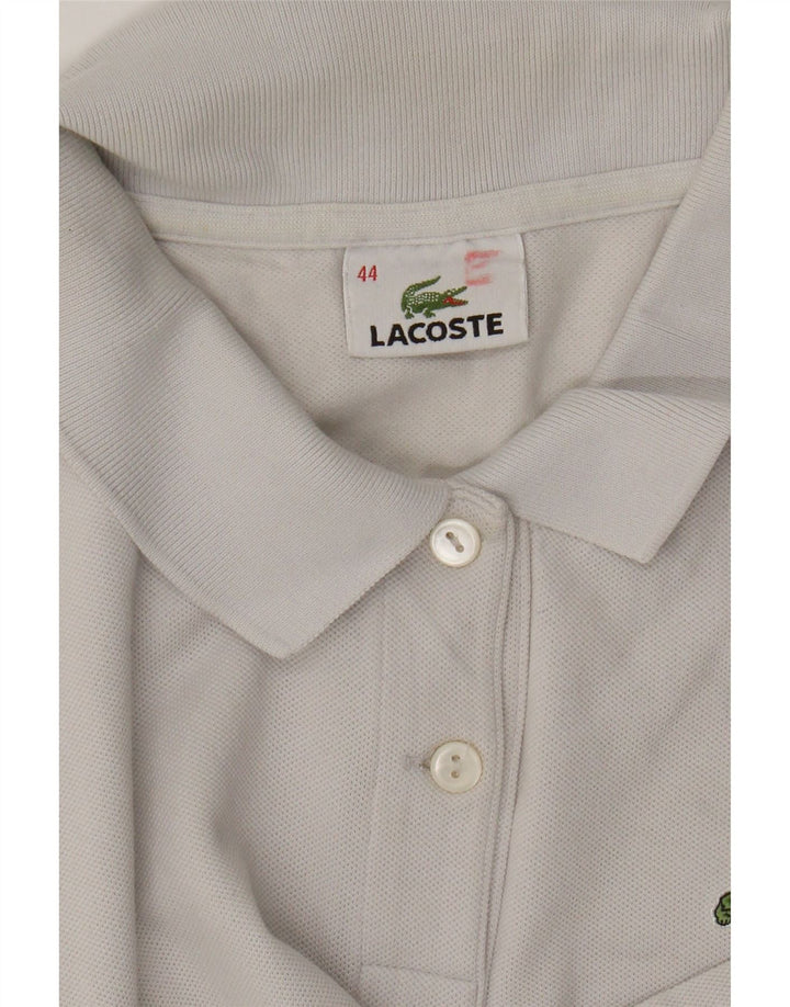 LACOSTE Womens Polo Shirt Size 44 Large Grey Cotton Vintage Lacoste and Second-Hand Lacoste from Messina Hembry 