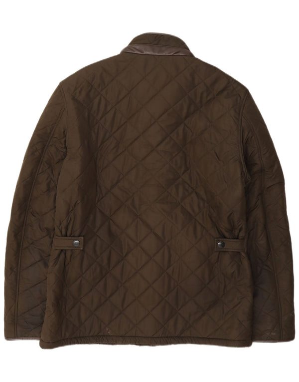 Giacca trapuntata da uomo Barbour UK 40 grande poliestere kaki