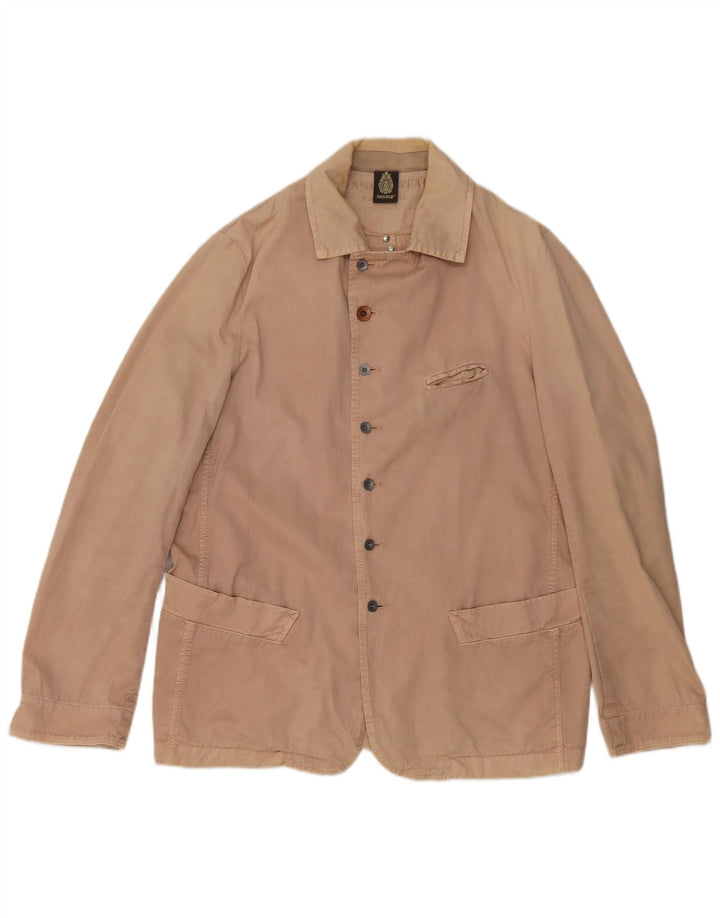 DONDUP Womens Bomber Jacket IT 52 2XL Beige Cotton