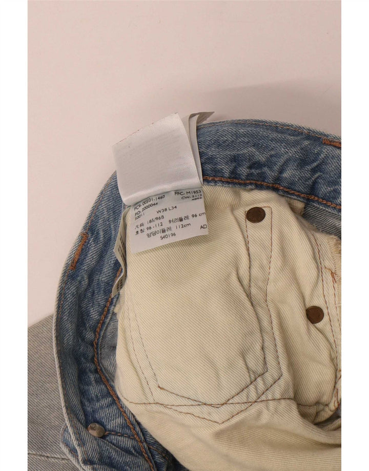 Levi's Mens 501 Straight Jeans W38 L34 Blue Viscose