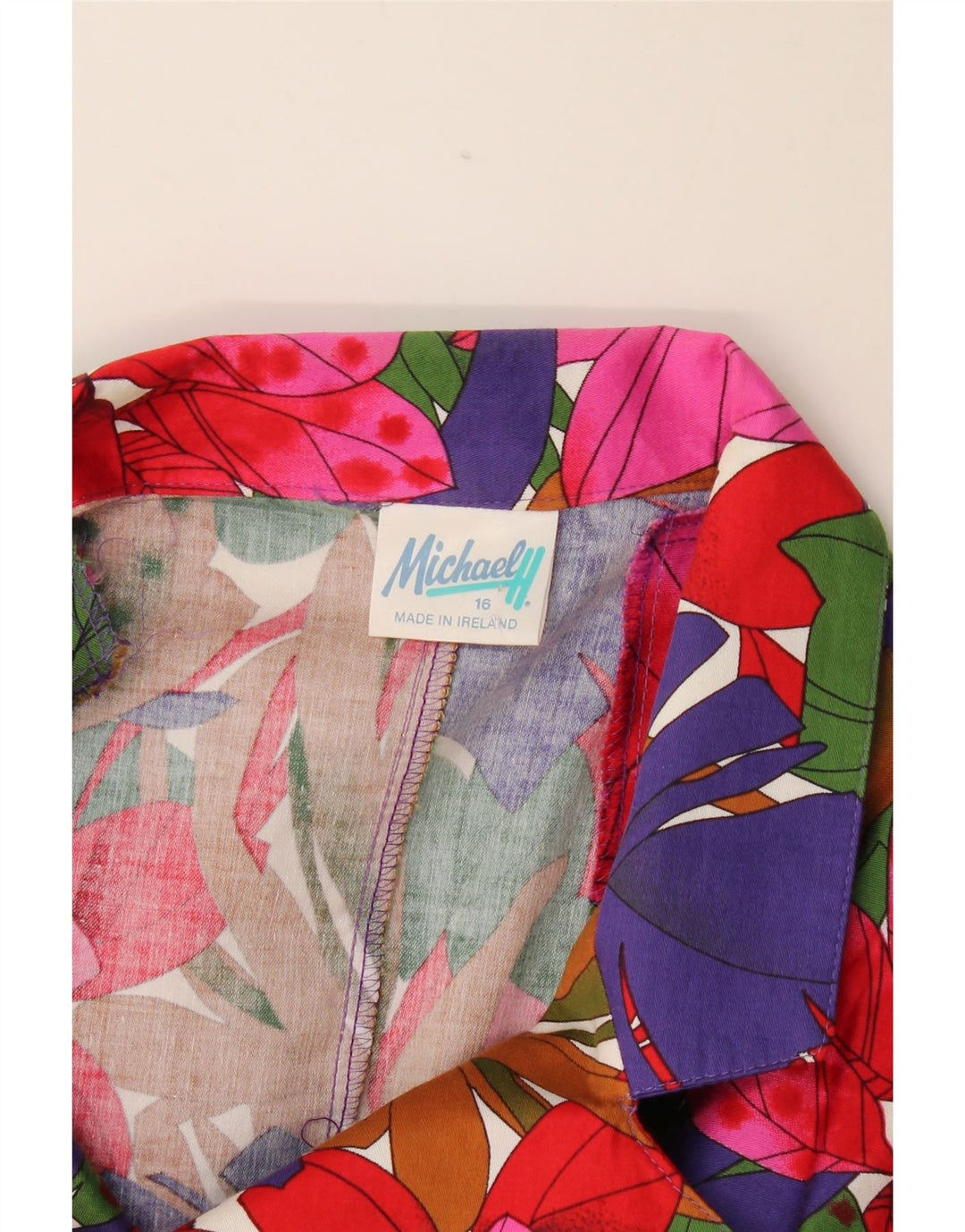 Michael H. Jaqueta blazer feminina com 1 botão US 16 2XL floral multicolorida