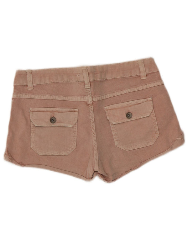 Zara Womens Trafaluc Denim Shorts EU 38 Small W28 Pink Cotton