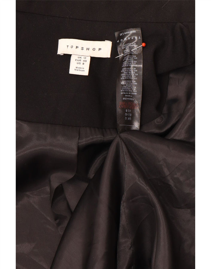 Topshop Jachetă Blazer supradimensionată cu 3 nasturi pentru femei UK 12 Medium Black